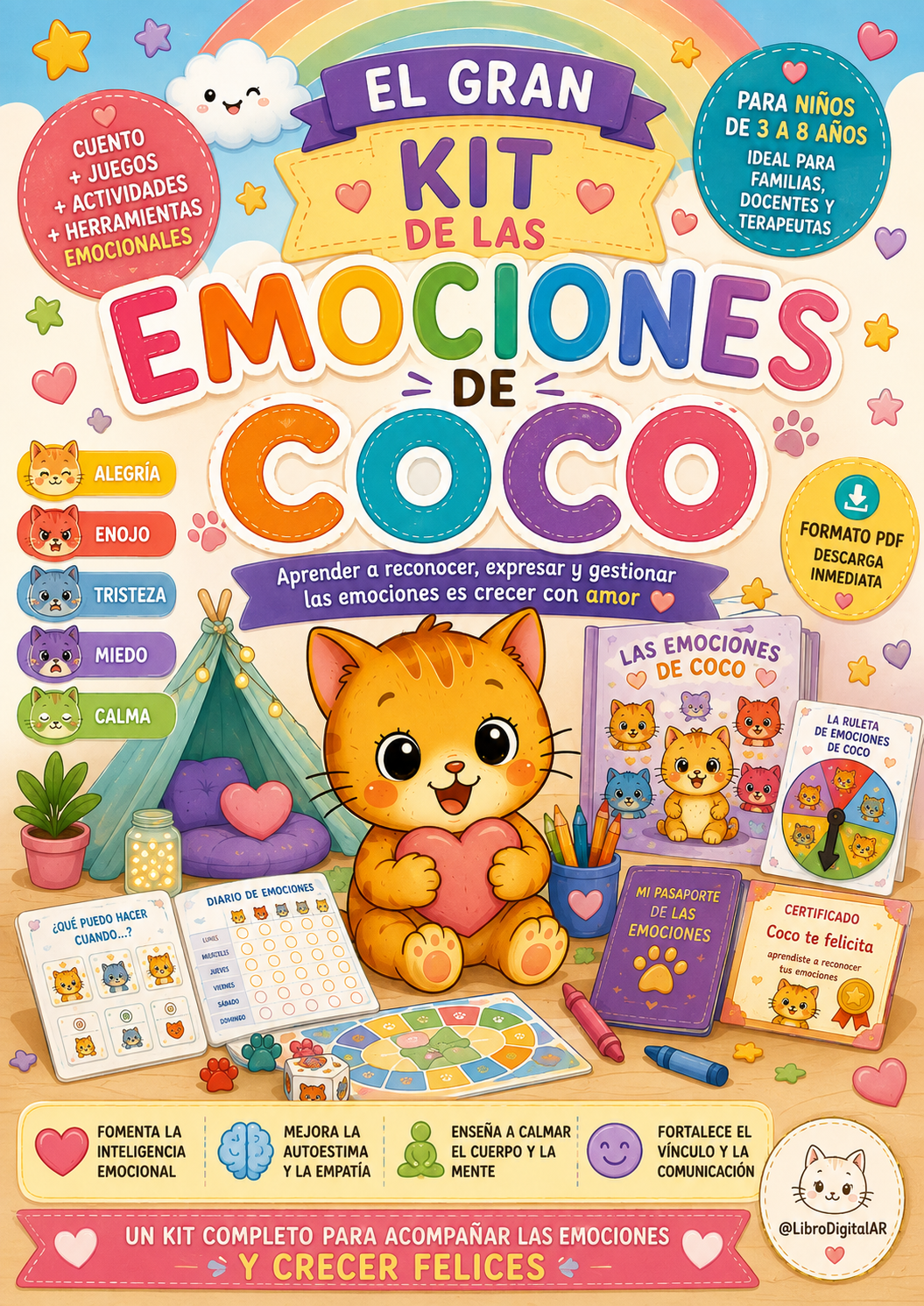 El Gran Kit de las Emociones de Coco + Mandalas de Unicornios de Regalo