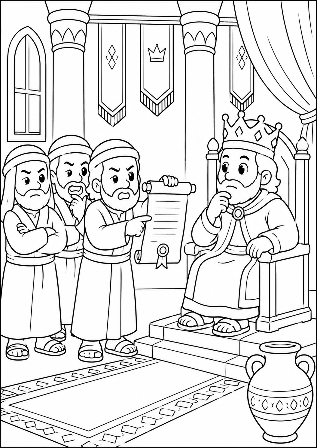 🦁 Daniel y los Leones — Libro Bíblico para Colorear
