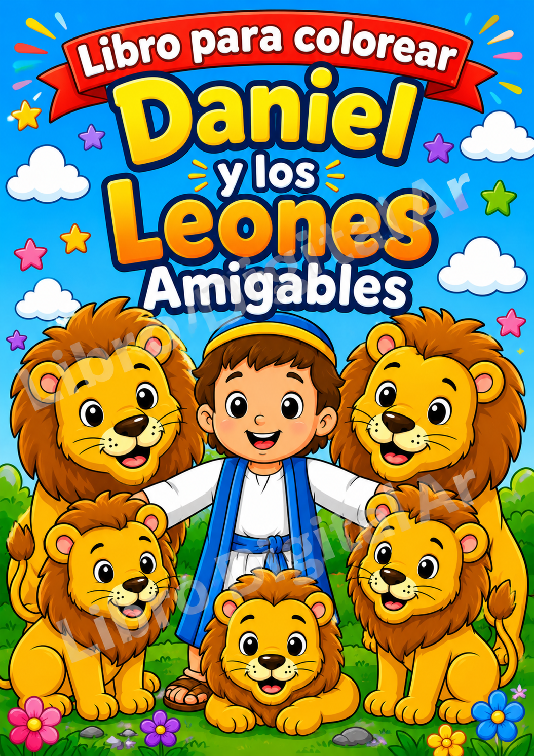 🦁 Daniel y los Leones — Libro Bíblico para Colorear