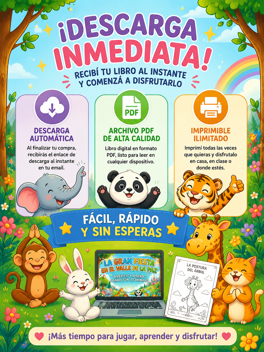 La Gran Fiesta en el Valle de la Paz – Libro Digital de Yoga para Niños