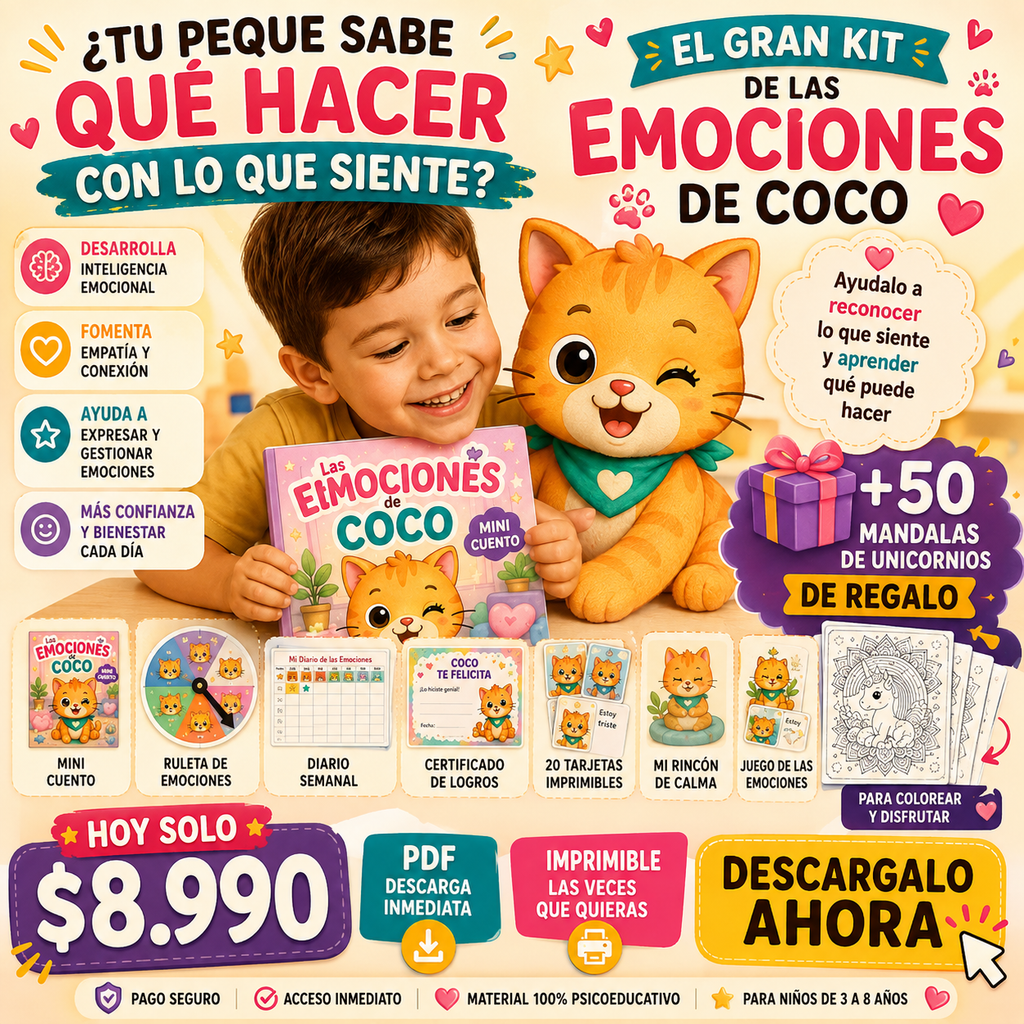El Gran Kit de las Emociones de Coco + Mandalas de Unicornios de Regalo